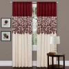 Lush Décor Lush Decor Estate Garden Red Window Curtain Panel