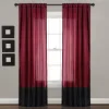 Lush Décor Lush Decor Milione Fiori Window Curtains -Greenland Home Fashions Shop 1192543 Merlot Black
