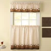 CHF Cafe Au Lait 3-pc. Tier Kitchen Curtain Set -Greenland Home Fashions Shop 1309887