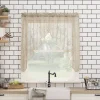 No. 918 Alison Floral Lace Sheer Kitchen Curtain Swag Window Valance Pair -Greenland Home Fashions Shop 1436208 Oatmeal