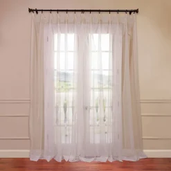 EFF 2-pack Solid Sheer Voile Window Curtains