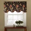 Waverly Felicite Window Valance - 50" X 15" -Greenland Home Fashions Shop 1681606 Noir