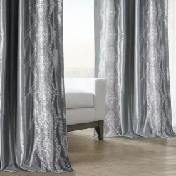 EFF Chai Embroidered Faux-Silk Window Panel -Greenland Home Fashions Shop 1719806 ALT2