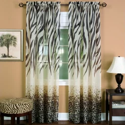 Lush Décor Kenya 1-pack Semi-Sheer Window Curtain - 50'' X 63''