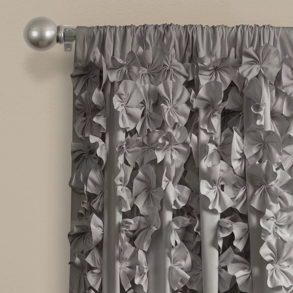 Lush Décor Lush Decor 1-Panel Riley Sheer Window Curtain - 54'' X 84'' 4 Lush Décor Lush Decor 1-Panel Riley Sheer Window Curtain - 54'' X 84'' - Image 2