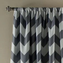 Lush Décor Lush Decor Chevron Blackout Window Curtain Pair - 52'' X 84'' -Greenland Home Fashions Shop 2064768 ALT