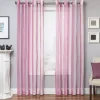 Softline 1-Panel Laguna Stripe Sheer Window Curtain 1 Softline 1-Panel Laguna Stripe Sheer Window Curtain -Greenland Home Fashions Shop 2098673 Hot Pink