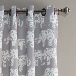 Lush Décor Lush Decor Elephant Parade Room Darkening Window Curtain Pair - 52'' X 84'' -Greenland Home Fashions Shop 2148618 ALT