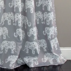 Lush Décor Lush Decor Elephant Parade Room Darkening Window Curtain Pair - 52'' X 84'' -Greenland Home Fashions Shop 2148618 ALT3