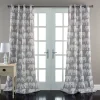 Lush Décor Lush Decor Elephant Parade Room Darkening Window Curtain Pair - 52'' X 84'' -Greenland Home Fashions Shop 2148618 Gray