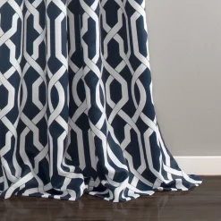 Lush Décor Lush Decor Edward Trellis Room Darkening Window Curtain Panels White/Black 52X95 Set 10 Lush Décor Lush Decor Edward Trellis Room Darkening Window Curtain Panels White/Black 52X95 Set -Greenland Home Fashions Shop 2229188 ALT2