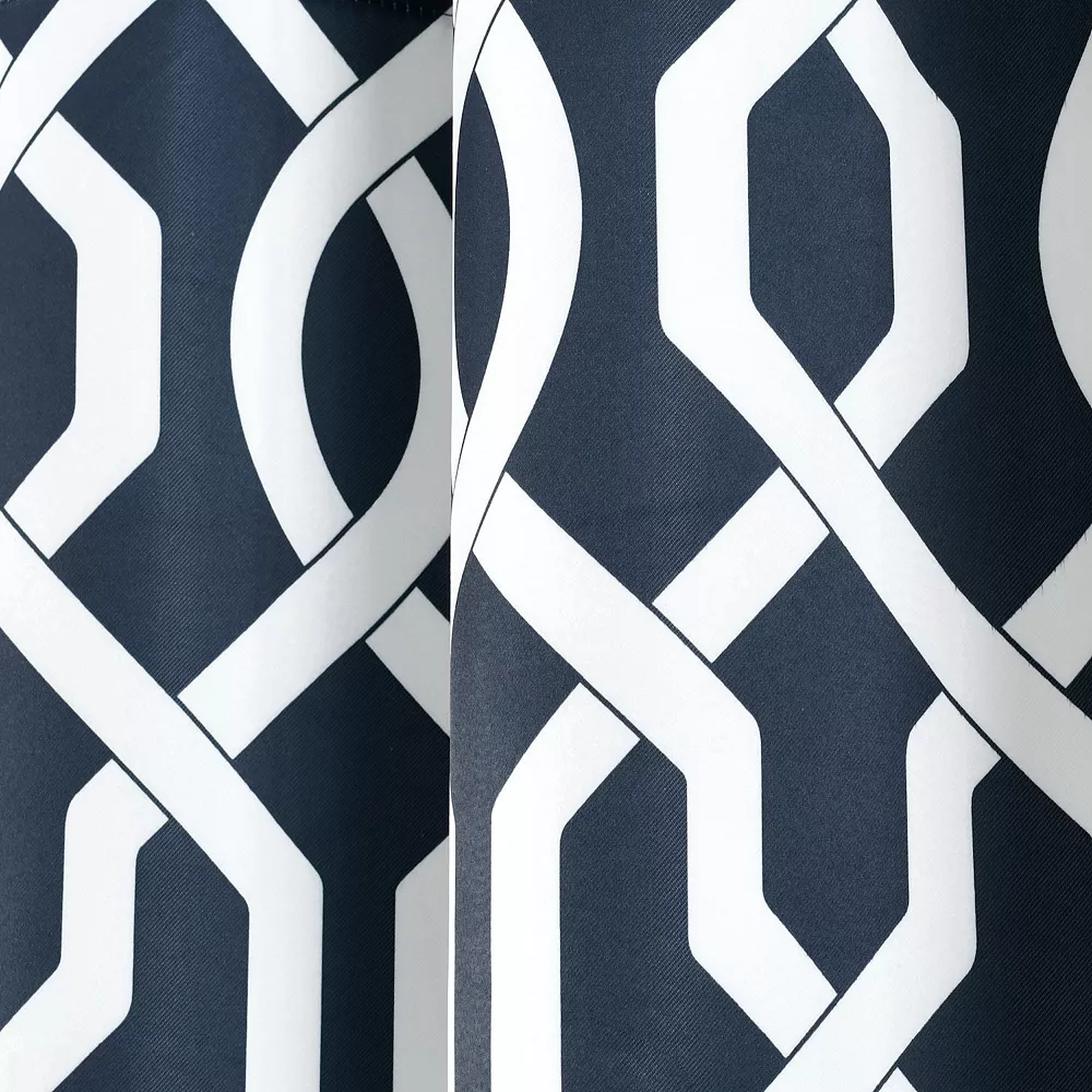 Lush Décor Lush Decor Edward Trellis Room Darkening Window Curtain Panels White/Black 52X95 Set 6 Lush Décor Lush Decor Edward Trellis Room Darkening Window Curtain Panels White/Black 52X95 Set - Image 4