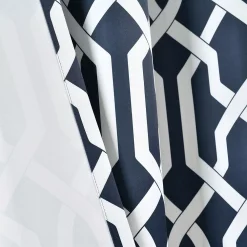 Lush Décor Lush Decor Edward Trellis Room Darkening Window Curtain Panels White/Black 52X95 Set 12 Lush Décor Lush Decor Edward Trellis Room Darkening Window Curtain Panels White/Black 52X95 Set -Greenland Home Fashions Shop 2229188 ALT4