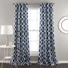 Lush Décor Lush Decor Edward Trellis Room Darkening Window Curtain Panels White/Black 52X95 Set -Greenland Home Fashions Shop 2229188 Navy