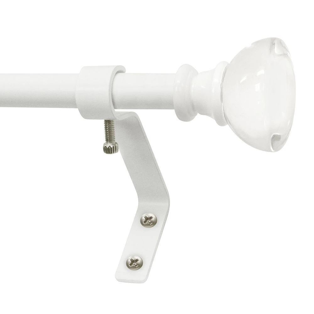 Decopolitan Cafe Knob Adjustable Curtain Rod 3 Decopolitan Cafe Knob Adjustable Curtain Rod