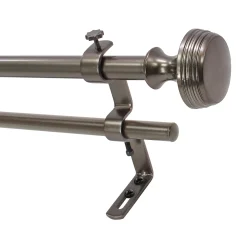 Decopolitan Knob Adjustable Double Curtain Rod