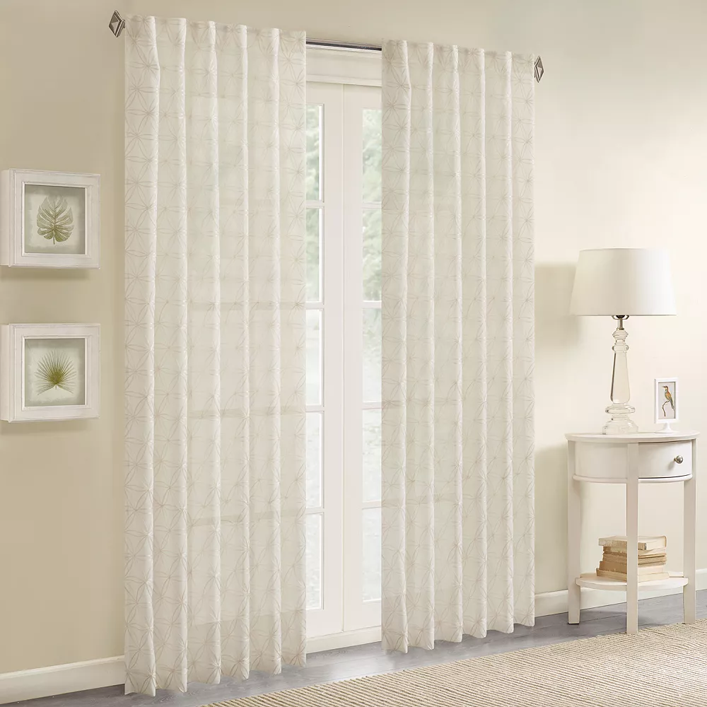 Madison Park 1-Panel Kida Sheer Window Curtain 4 Madison Park 1-Panel Kida Sheer Window Curtain - Image 2