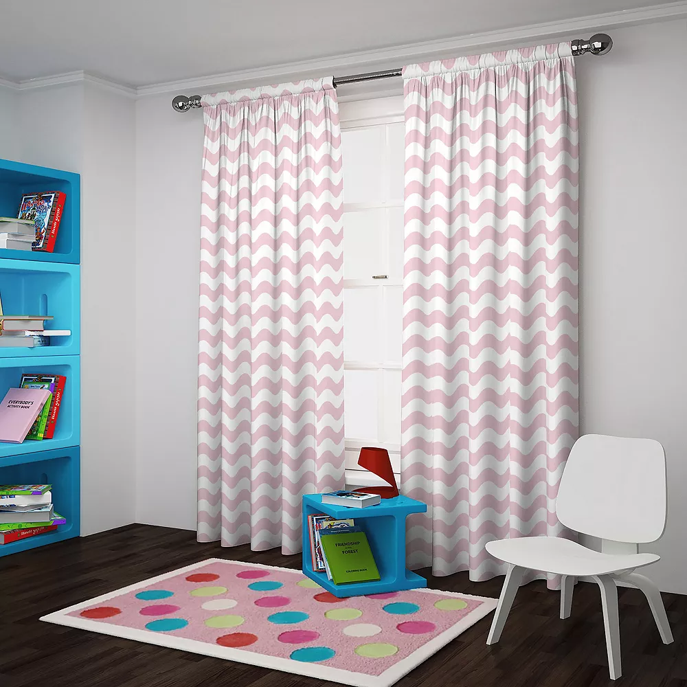 Eclipse Wavy Chevron Blackout Window Curtain 3 Eclipse Wavy Chevron Blackout Window Curtain