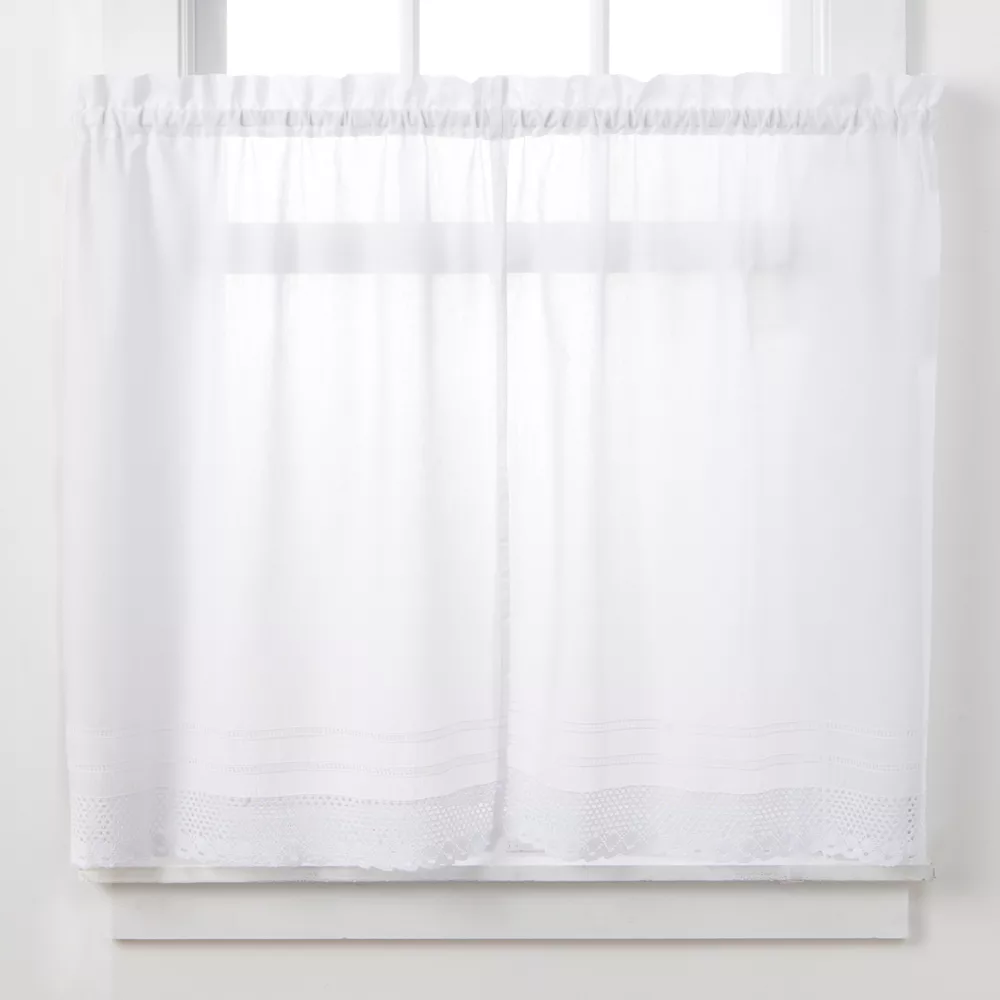 CHF Crochet Tier Window Curtain Set 3 CHF Crochet Tier Window Curtain Set