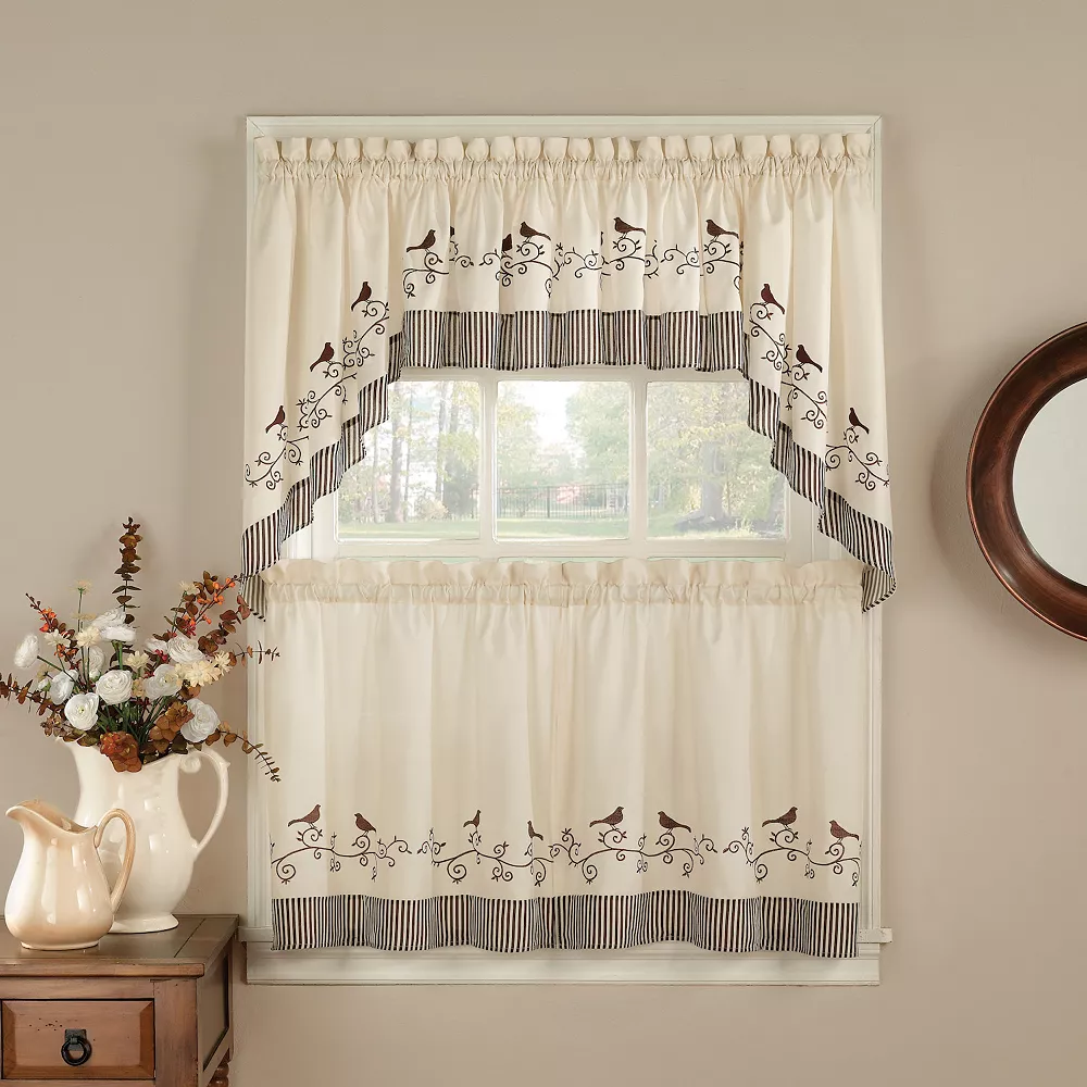 CHF Bird Tier Window Curtain Set 6 CHF Bird Tier Window Curtain Set - Image 4