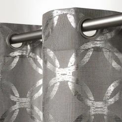 Exclusive Home Curtains Modo Metallic Geometric 2-panel Window Curtain Set -Greenland Home Fashions Shop 2440667 ALT2