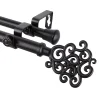 Rod Desyne Tidal Adjustable Double Curtain Rod -Greenland Home Fashions Shop 2457702 Black