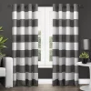 Exclusive Home 2-pack Surfside Cabana Stripe Cotton Window Curtains 1 Exclusive Home 2-pack Surfside Cabana Stripe Cotton Window Curtains -Greenland Home Fashions Shop 2503731 Black Pearl