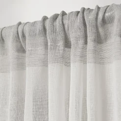 Exclusive Home 2-pack Bern Stripe Sheer Rod Pocket Window Curtains -Greenland Home Fashions Shop 2504452 ALT2