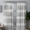 Exclusive Home 2-pack Bern Stripe Sheer Rod Pocket Window Curtains -Greenland Home Fashions Shop 2504452 Dove Gray