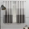 Exclusive Home 2-pack Chateau Striped Faux Silk Window Curtain Set -Greenland Home Fashions Shop 2504466 Black Pearl