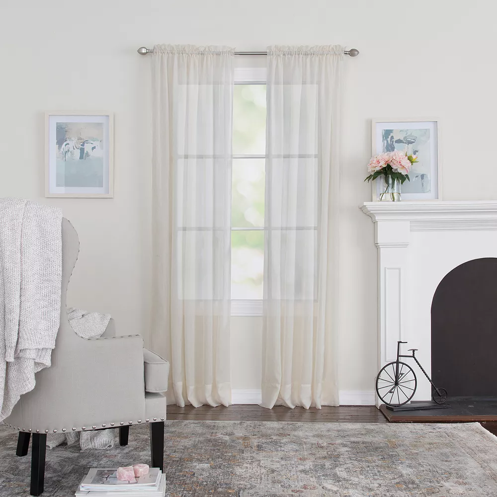 Miller Curtains Preston Rod Pocket 1-Panel Window Curtain 3 Miller Curtains Preston Rod Pocket 1-Panel Window Curtain