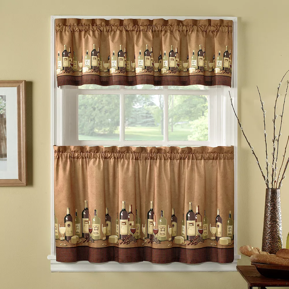 CHF Wines 3-pc. Kitchen Curtain Set 3 CHF Wines 3-pc. Kitchen Curtain Set