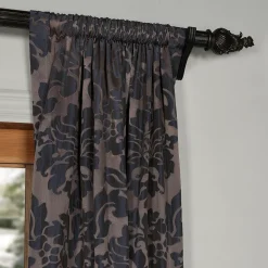 EFF 1-Panel Astoria Faux Silk Jacquard Window Curtain -Greenland Home Fashions Shop 2534204 ALT3