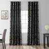 EFF 1-Panel Astoria Faux Silk Jacquard Window Curtain -Greenland Home Fashions Shop 2534204 Black Pewter