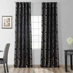 EFF 1-Panel Astoria Faux Silk Jacquard Window Curtain