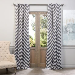 EFF Blackout 1-Panel Fez Chevron Window Curtain
