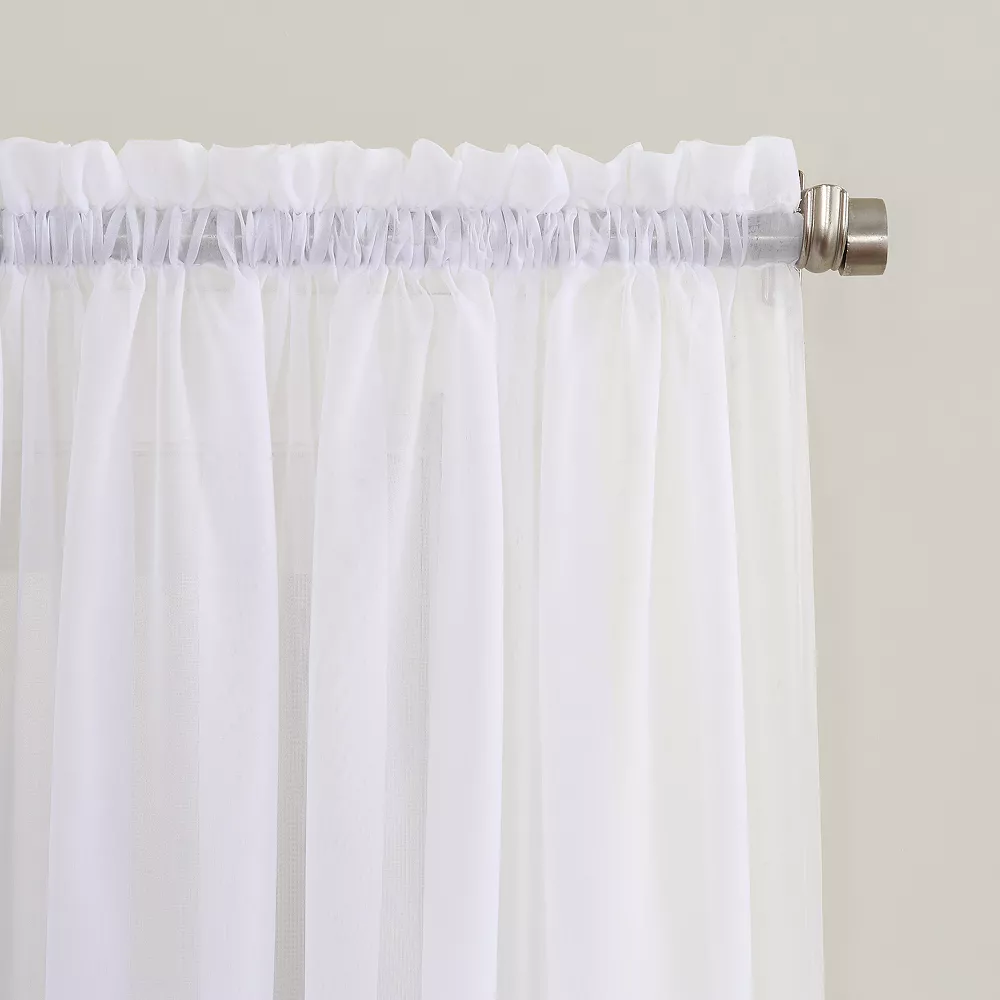 No. 918 1-Panel Emily Solid Sheer Voile Window Curtain 4 No. 918 1-Panel Emily Solid Sheer Voile Window Curtain - Image 2