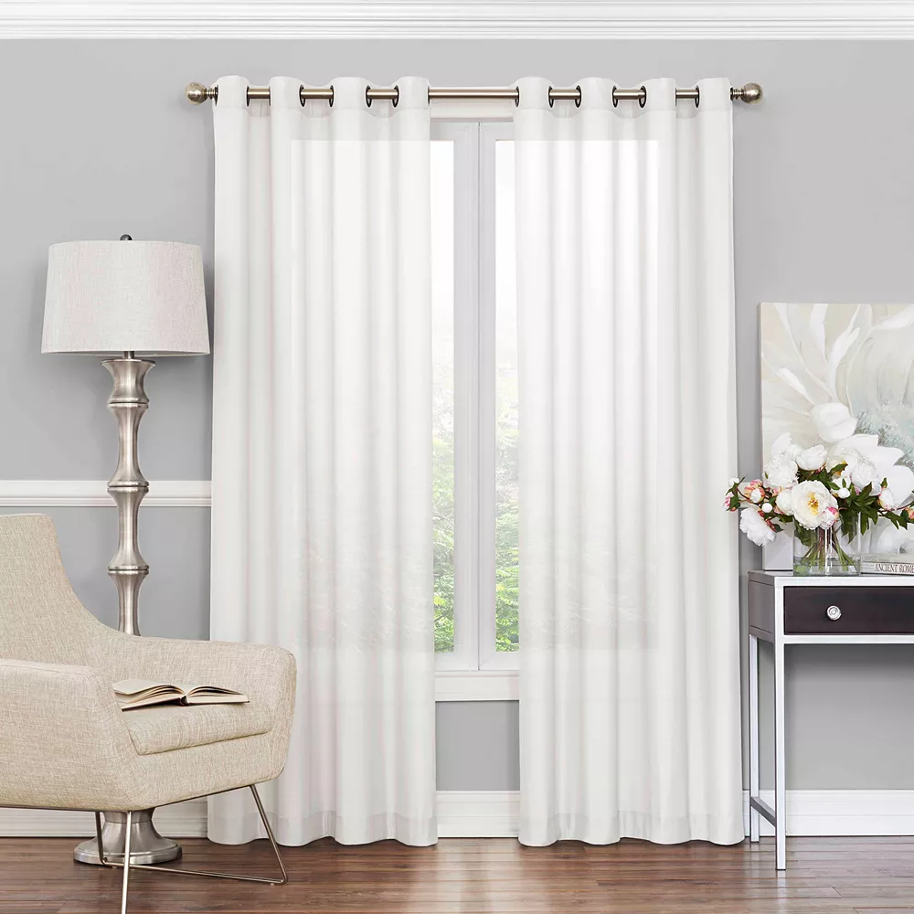 Eclipse Liberty Uv Light-Filtering Sheer Window Curtain 3 Eclipse Liberty Uv Light-Filtering Sheer Window Curtain