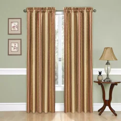 Traditions By Waverly 1-Panel Stripe Ensemble Window Curtain
