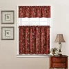 Traditions By Waverly Navarra Tier & Valance Kitchen Window Curtain Set -Greenland Home Fashions Shop 2783852 Red