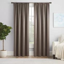 Eclipse Solid Thermapanel Room-Darkening Window Curtain