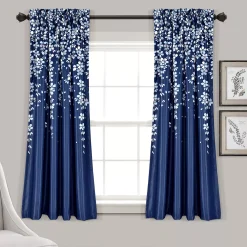 Half Moon 2 Weeping Flowers Window Curtain Panels -Greenland Home Fashions Shop 2817479 ALT10