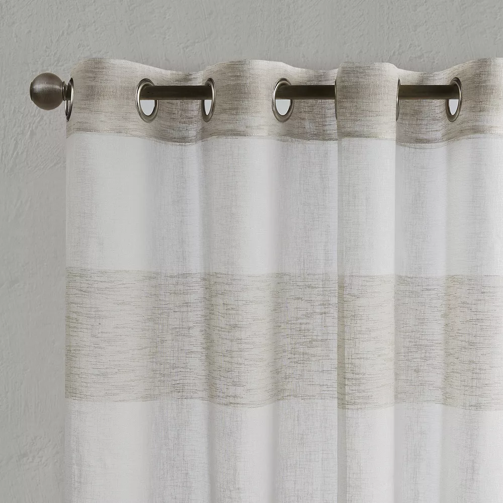 Urban Habitat 1-Panel Chapin Yarn Dyed Sheer Window Curtain 4 Urban Habitat 1-Panel Chapin Yarn Dyed Sheer Window Curtain - Image 2