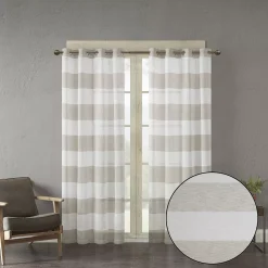 Urban Habitat 1-Panel Chapin Yarn Dyed Sheer Window Curtain 12 Urban Habitat 1-Panel Chapin Yarn Dyed Sheer Window Curtain -Greenland Home Fashions Shop 2837423 ALT4
