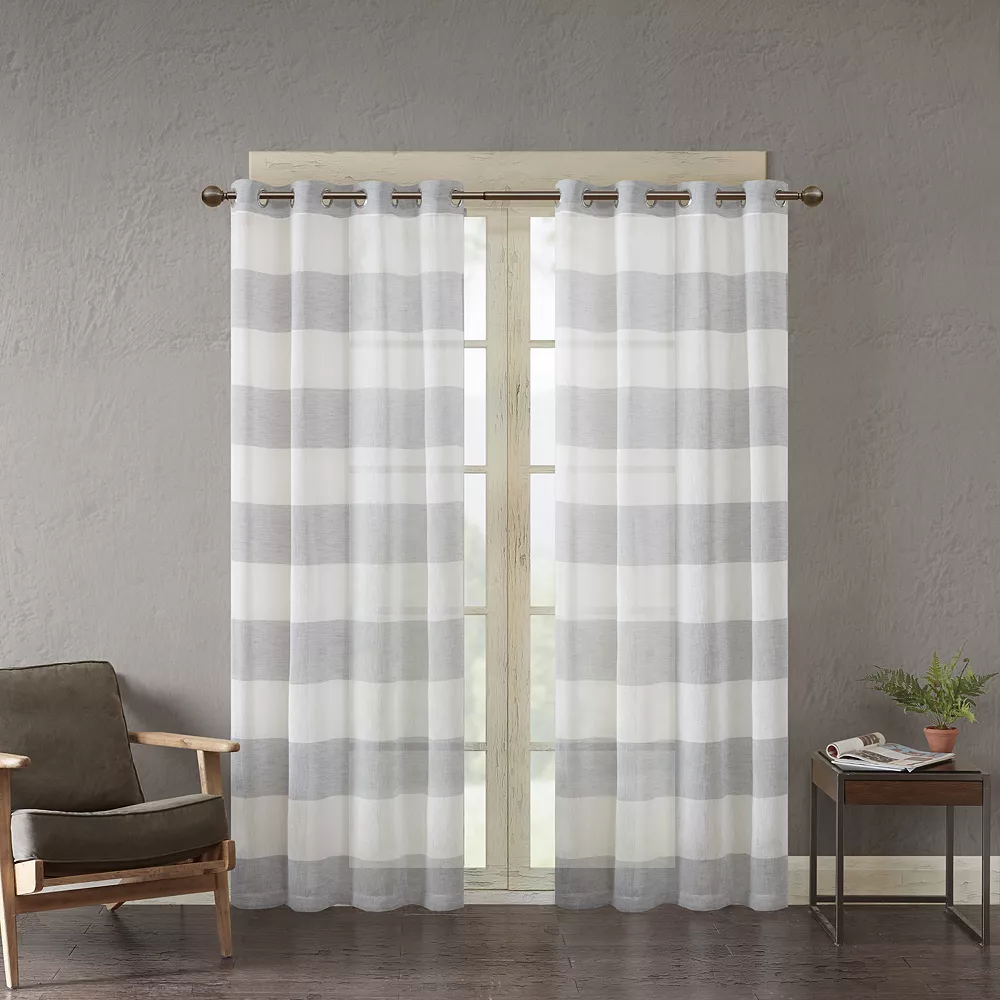 Urban Habitat 1-Panel Chapin Yarn Dyed Sheer Window Curtain 3 Urban Habitat 1-Panel Chapin Yarn Dyed Sheer Window Curtain