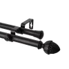 Rod Desyne Acorn Adjustable Double Curtain Rod -Greenland Home Fashions Shop 2838296 Black