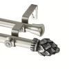 Rod Desyne Bud Adjustable Double Curtain Rod 2 Rod Desyne Bud Adjustable Double Curtain Rod -Greenland Home Fashions Shop 2838741 Satin Nickel