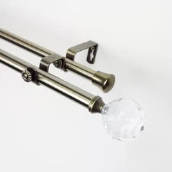 Rod Desyne Faceted Adjustable Double Curtain Rod