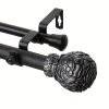 Rod Desyne Rosy Adjustable Double Curtain Rod 2 Rod Desyne Rosy Adjustable Double Curtain Rod -Greenland Home Fashions Shop 2843949 Black