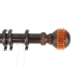 Rod Desyne Faux-Gemstone Traverse Adjustable Curtain Rod & Rings